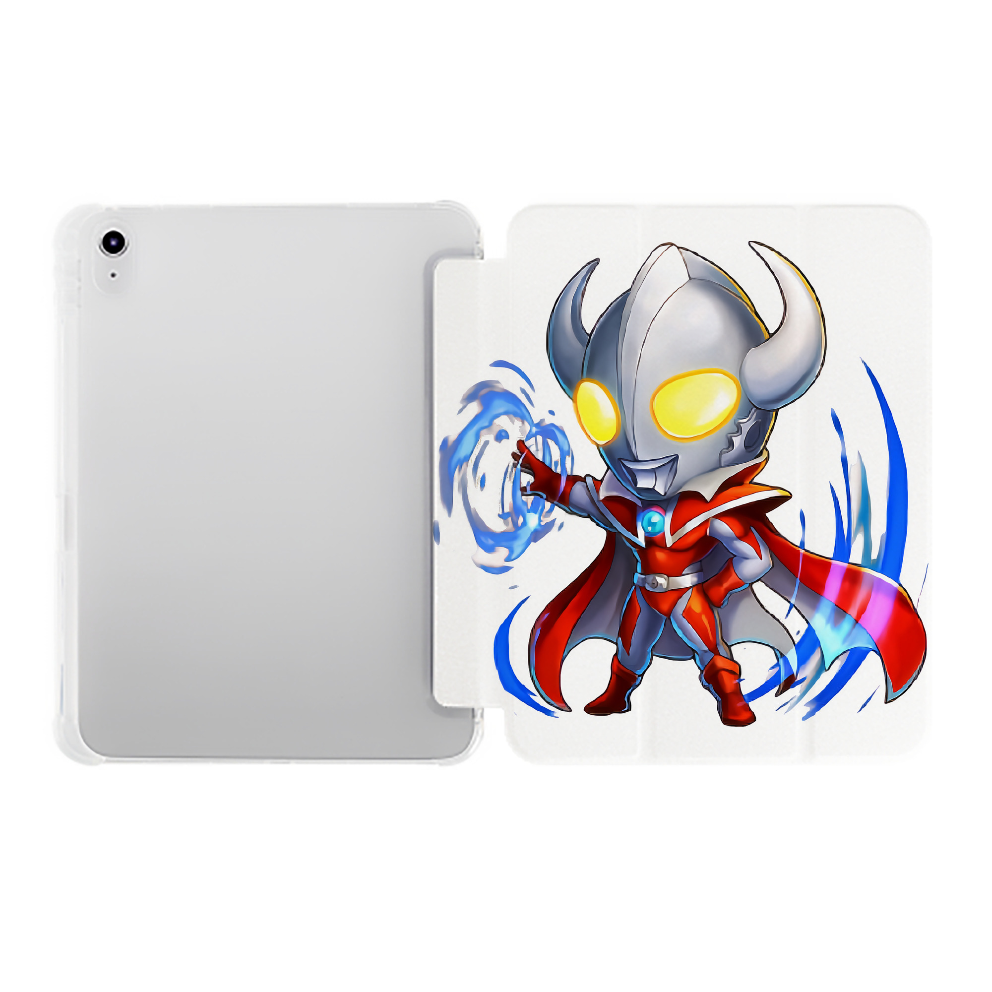 （画像用） ウルトラマン Ultraman IPad ケース ペン収納付き 三つ折りスタンド PUレザー×シリコン 対応機種9.5/10.5/10.9インチ